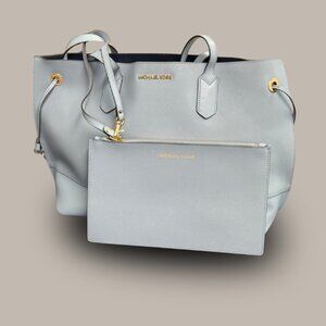 Michael Kors Reversible Purse with Wallet | Light Blue Leather